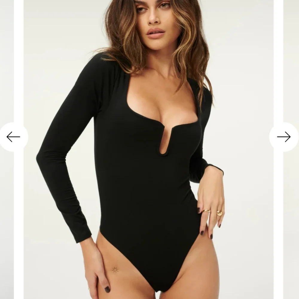 ❤️ NWOT! GOOD AMERICAN U RING LONG SLEEVE BODYSUIT, 3 (LARGE) - Picture 1 of 12
